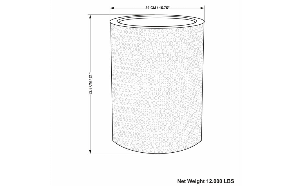 Corbin Metal Side Table in Smooth Finish