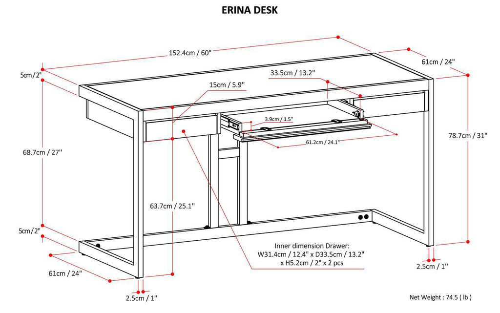 Erina Desk in Acacia
