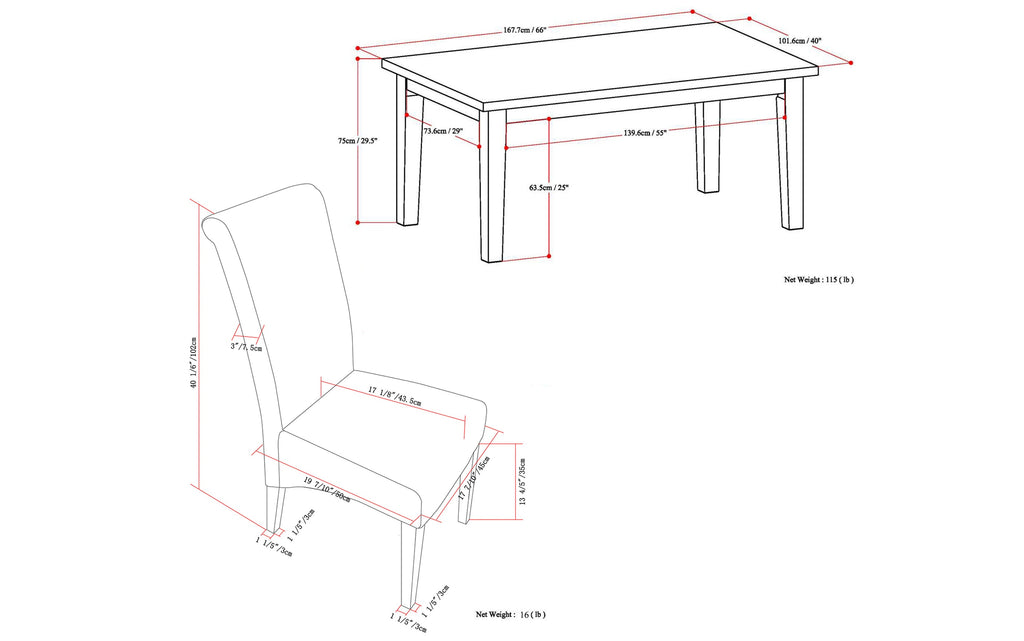 Avalon / Eastwood 7 Pc Dining Set