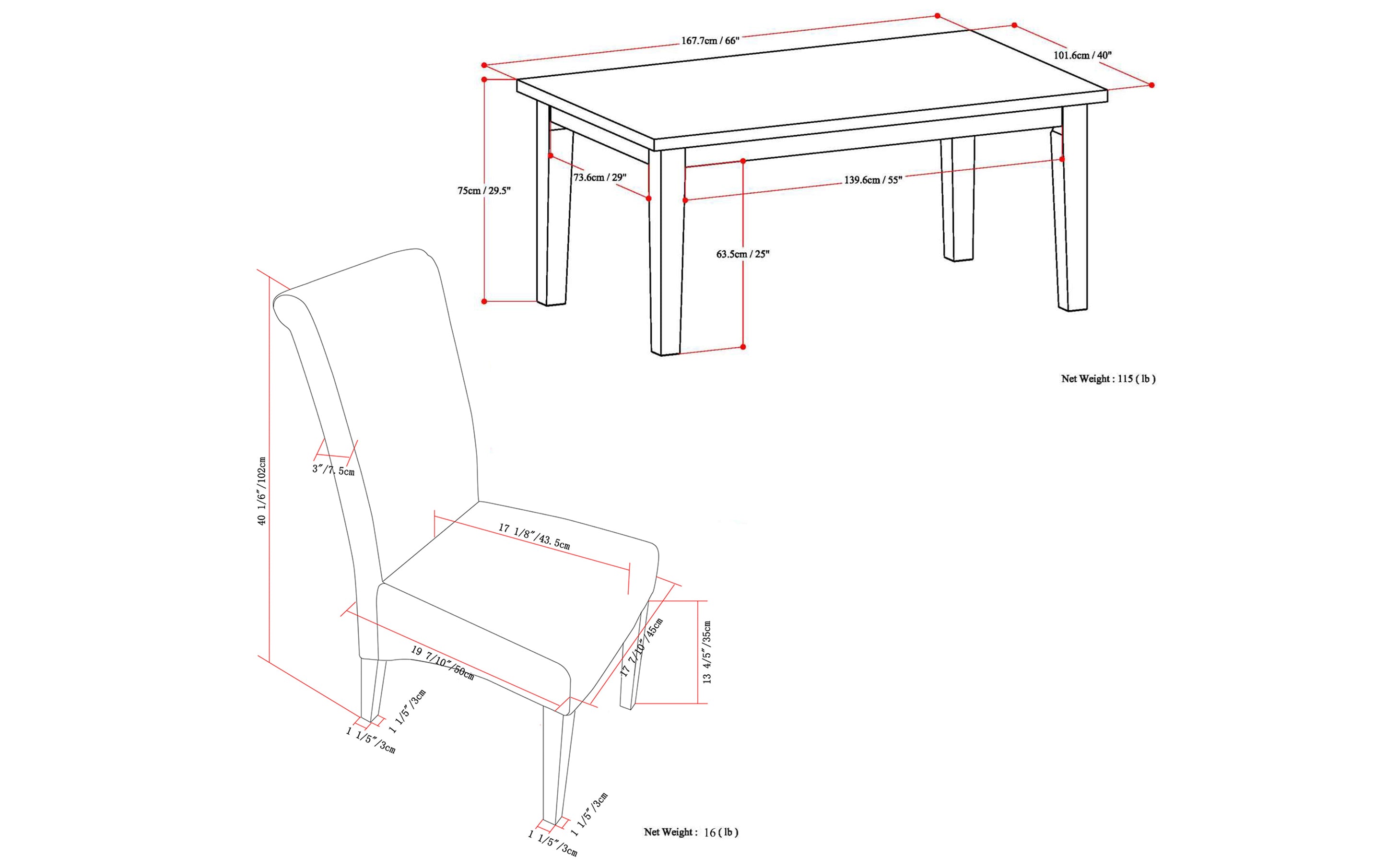 Avalon / Eastwood 7 Pc Dining Set