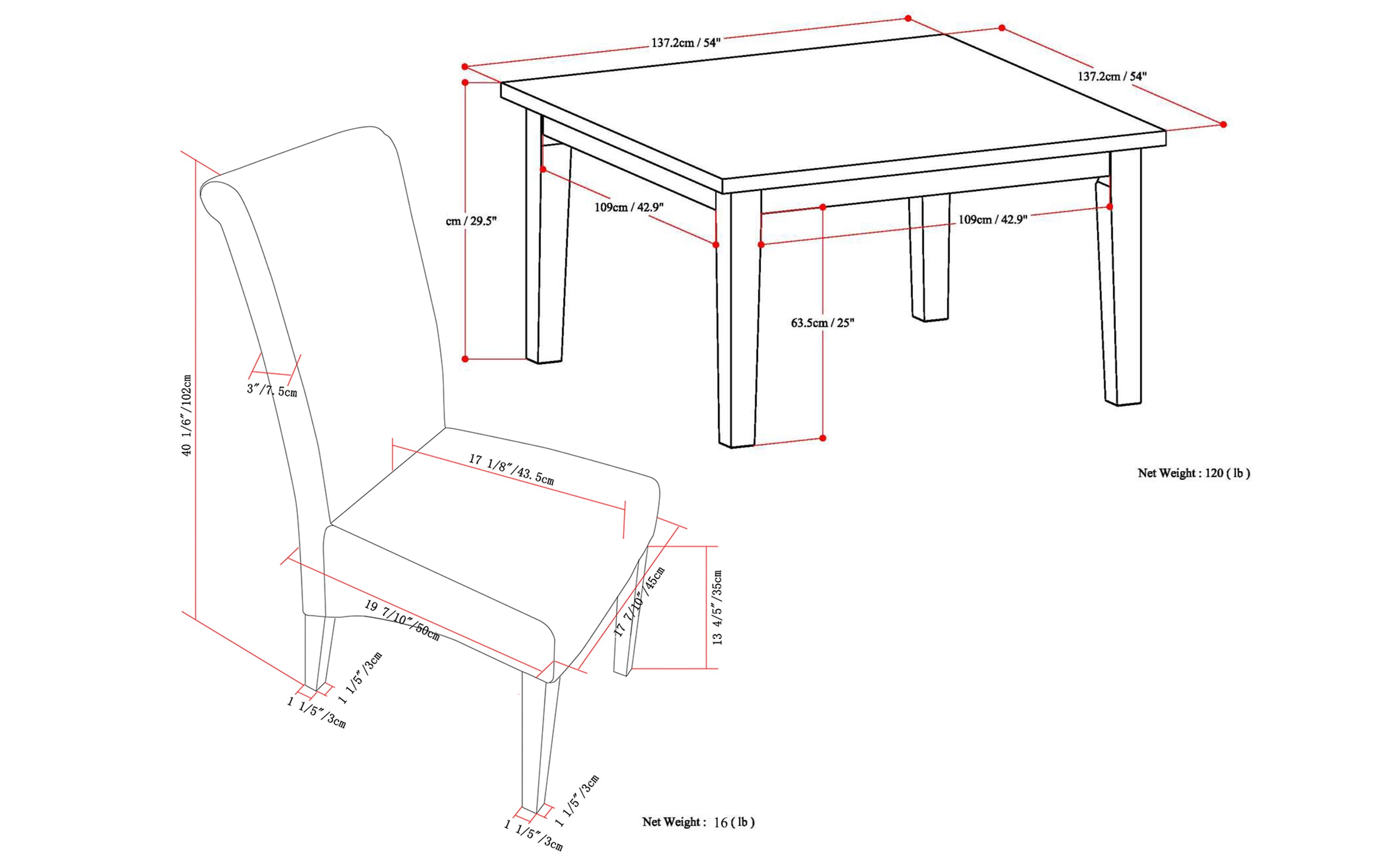 Avalon / Eastwood 9 Pc Dining Set