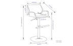 Dixie Adjustable Swivel Bar Stool