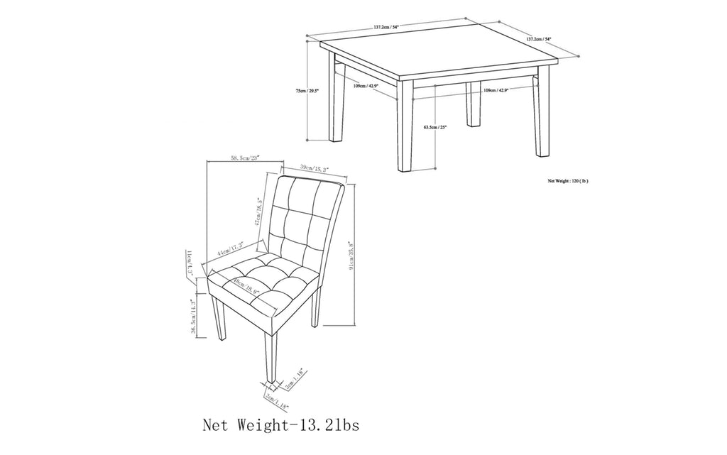 Andover / Eastwood 9 Pc Dining Set