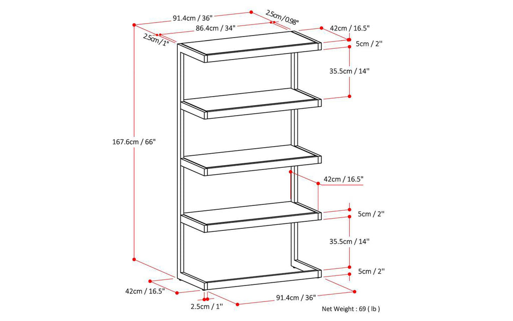 Erina Bookcase in Acacia
