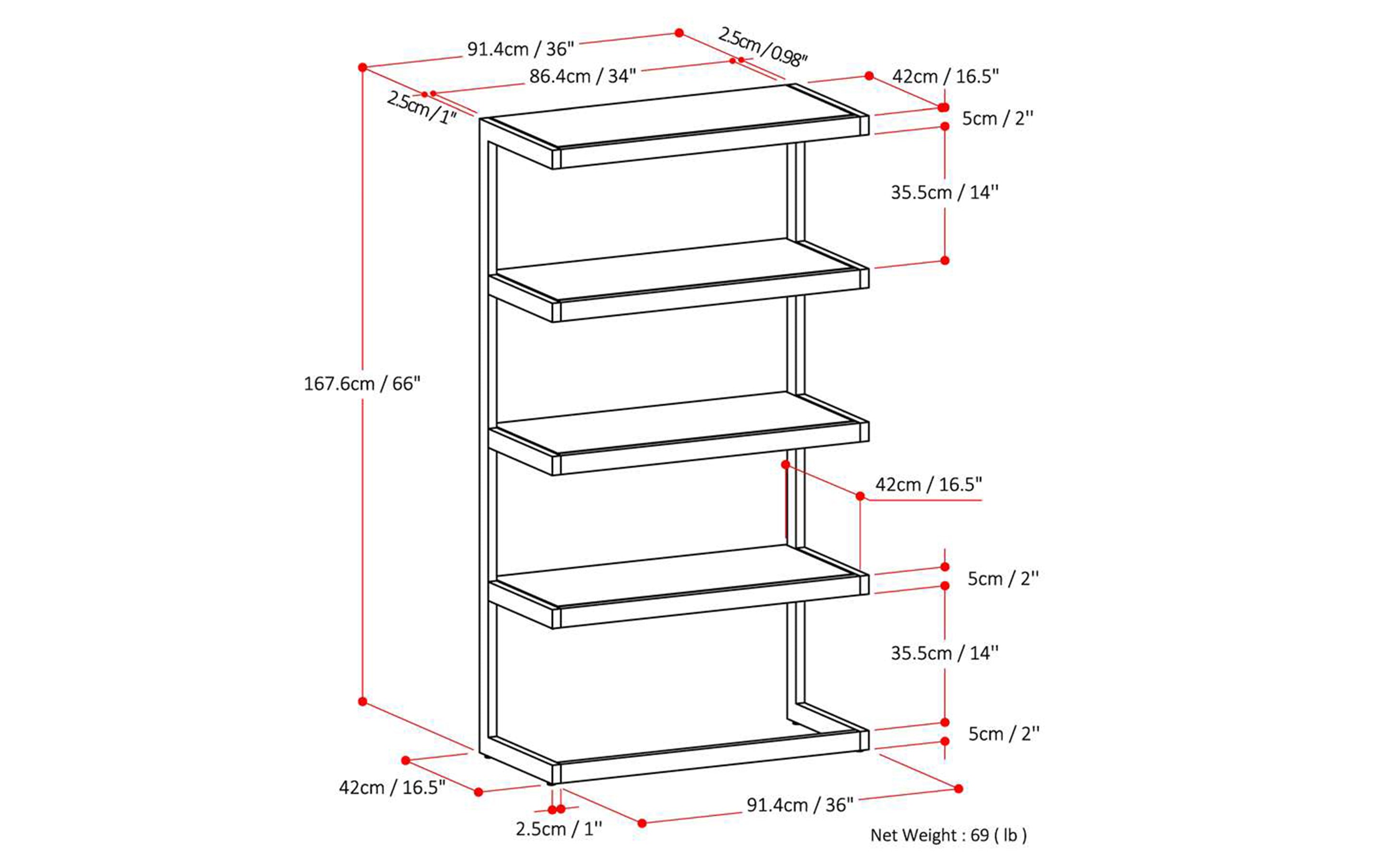 Erina Bookcase in Acacia