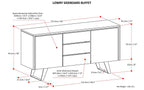 Lowry Sideboard Buffet in Walnut