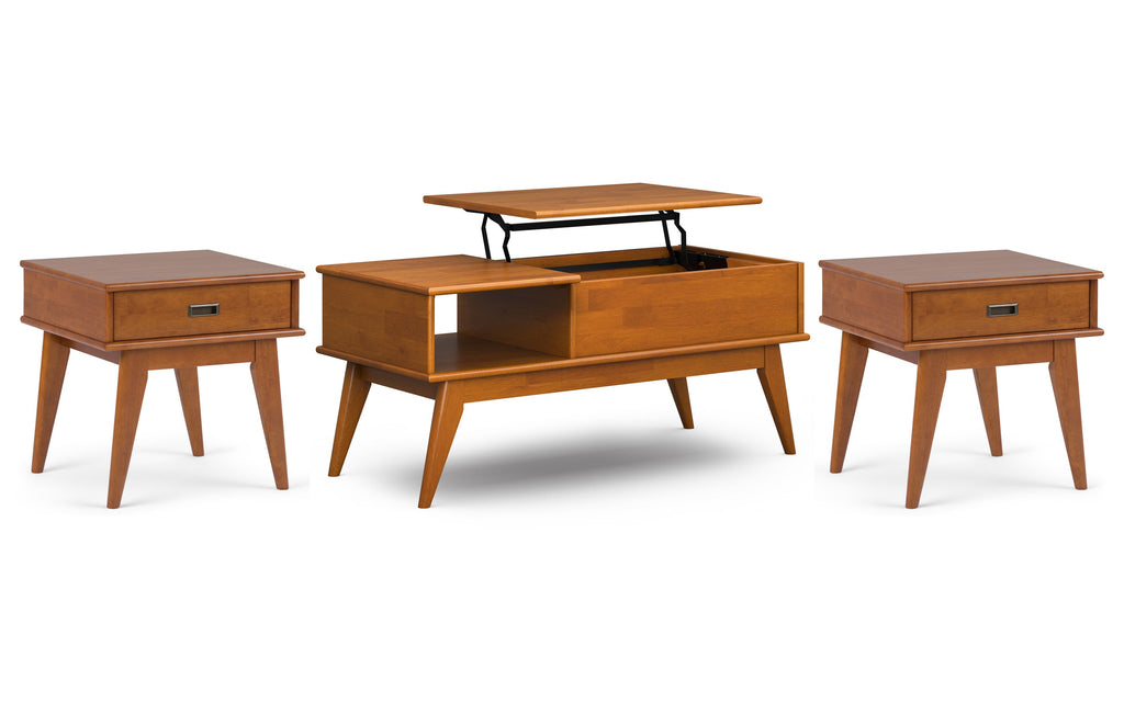 Draper 48 inch Coffee Table with 22 inch End Tables (Set of 3)