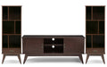 Draper 60 inch TV Stand with 22 inch Bookcases (Set of 3)