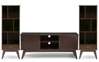 Draper 60 inch TV Stand with 22 inch Bookcases (Set of 3)