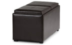 Avalon 5 Pc Storage Ottoman in Vegan Leather