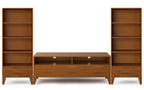 Harper 60 inch TV Stand with 24 inch Bookcases (Set of 3)