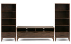 Harper 60 inch TV Stand with 24 inch Bookcases (Set of 3)