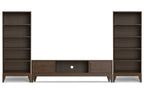 Harper 72 inch TV Stand with 24 inch Bookcases (Set of 3)