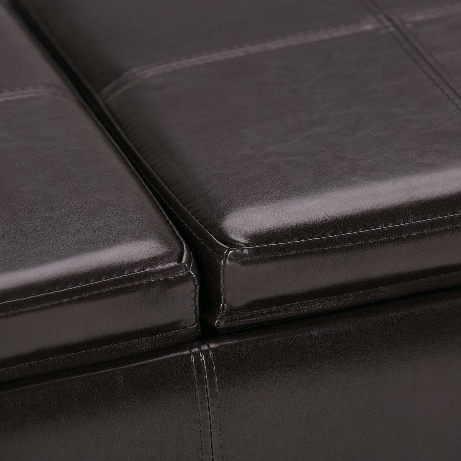 Avalon 3 Trays Ottoman in Vegan Leather