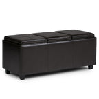 Avalon 3 Trays Ottoman in Vegan Leather
