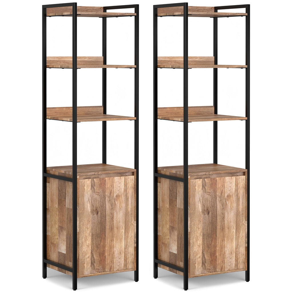 Kelsey 20 inch 5 Shelf Bookcase with Door (Set of 2)