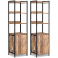 Kelsey 20 inch 5 Shelf Bookcase with Door (Set of 2)