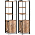 Kelsey 20 inch 5 Shelf Bookcase with Door (Set of 2)
