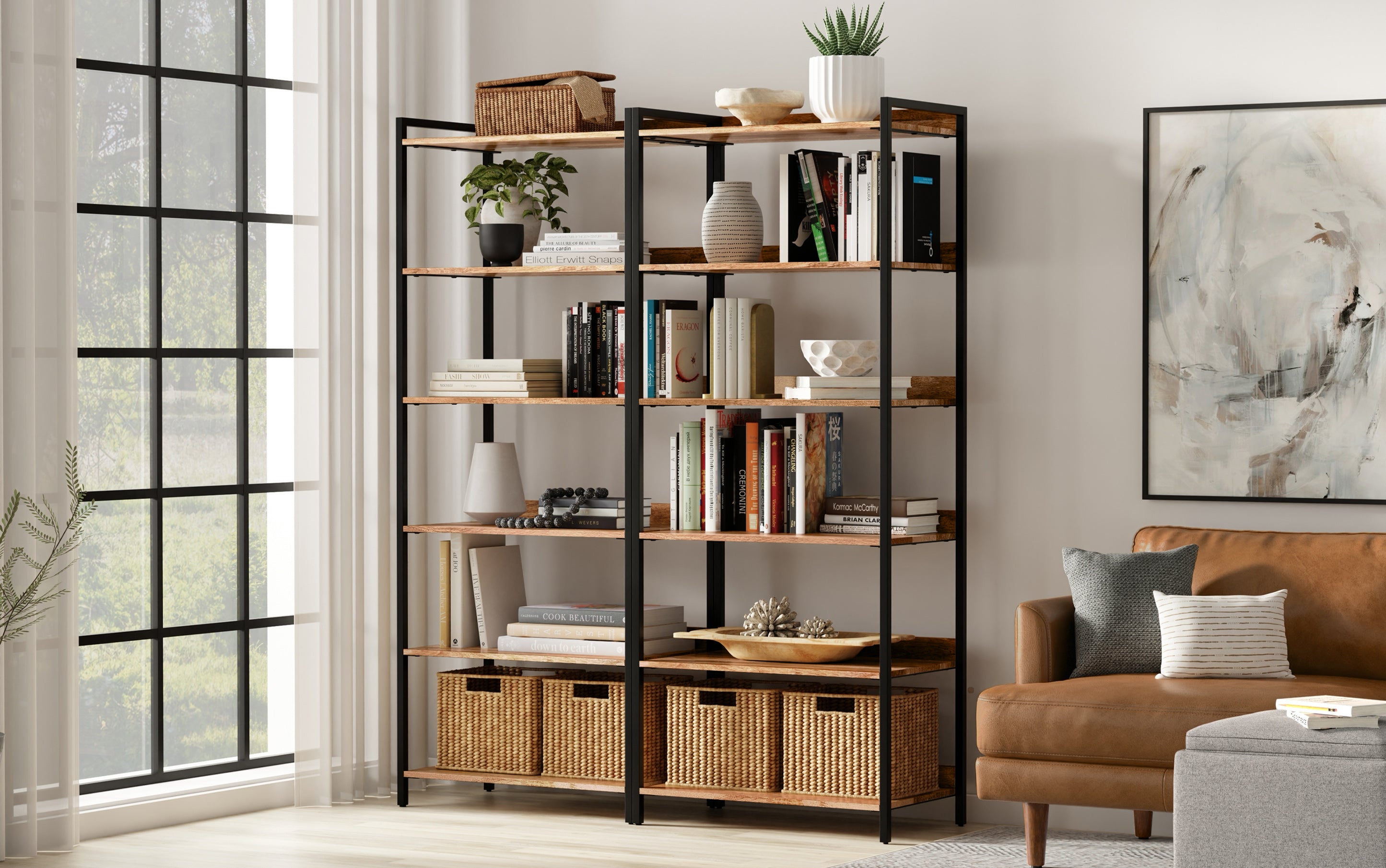 Kelsey 30 inch 5 Shelf Bookcase (Set of 2)