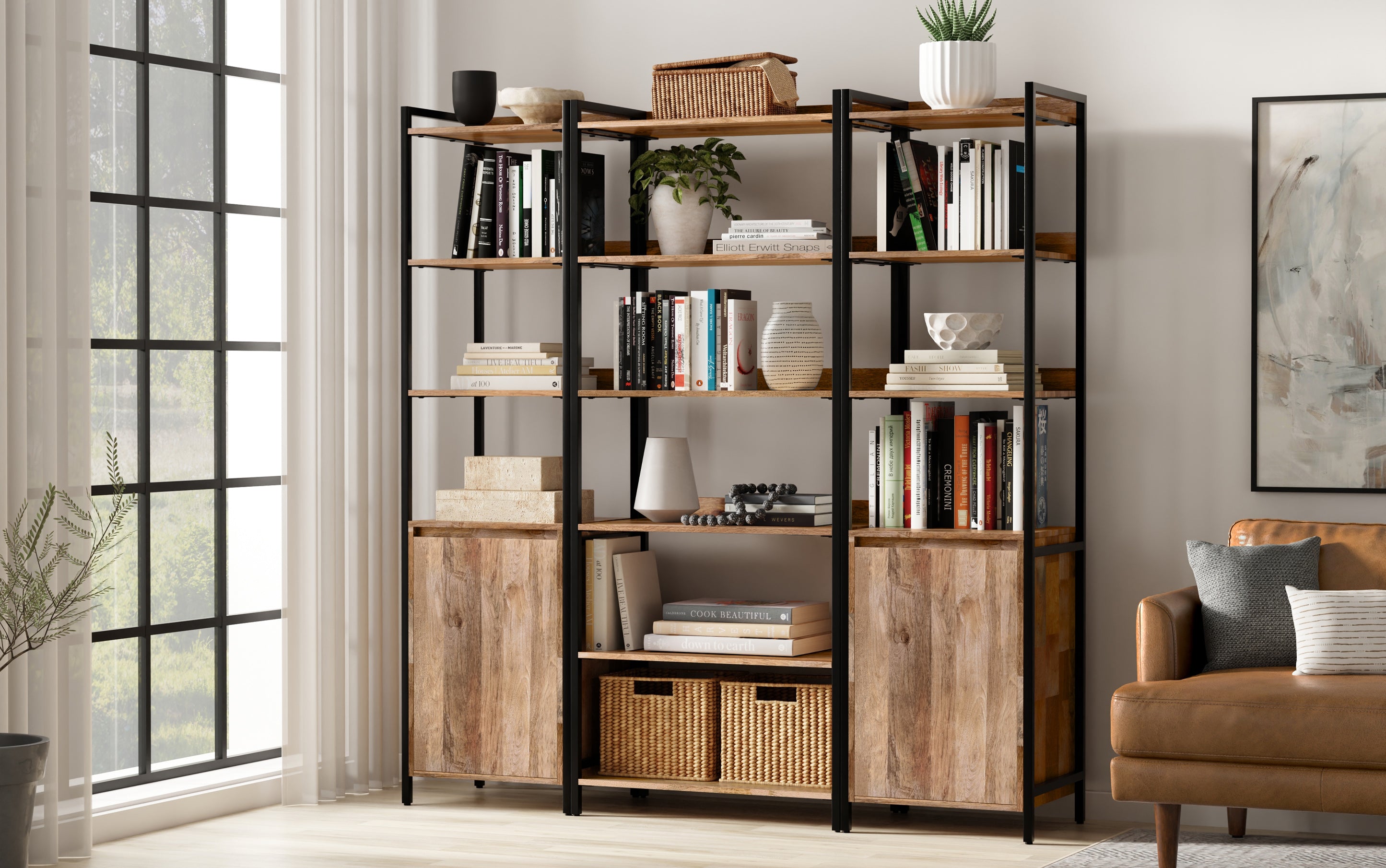 Kelsey 70 inch Bookcase 3-piece Set