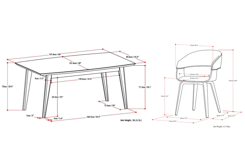 Lowell / Draper 7 Pc Dining Set