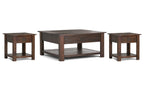 Monroe 38 inch Coffee Table with 22 inch End Tables (Set of 3)