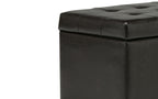 Cosmopolitan Storage Ottoman in Vegan Leather