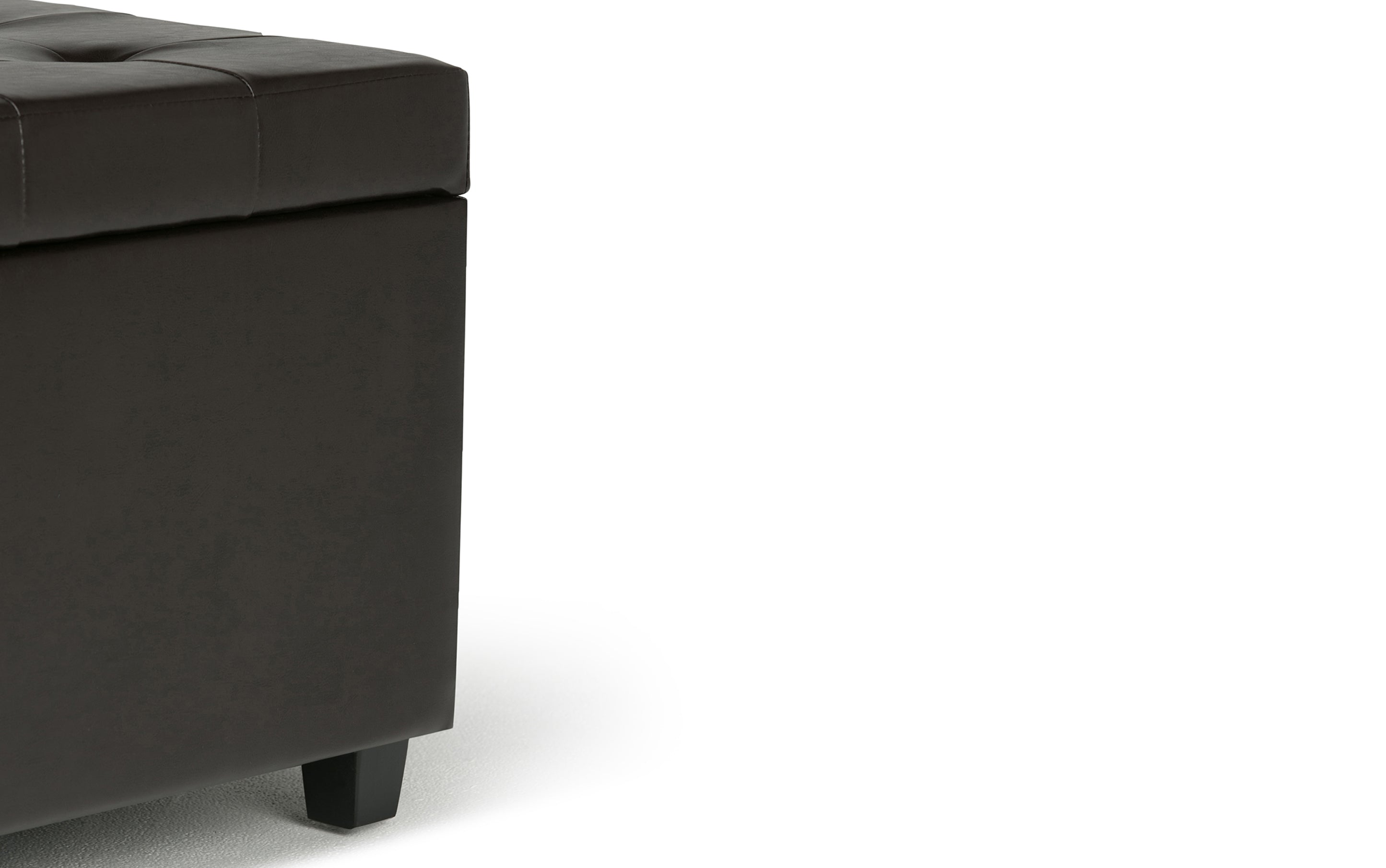 Cosmopolitan Storage Ottoman in Vegan Leather