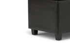 Cosmopolitan Storage Ottoman in Vegan Leather