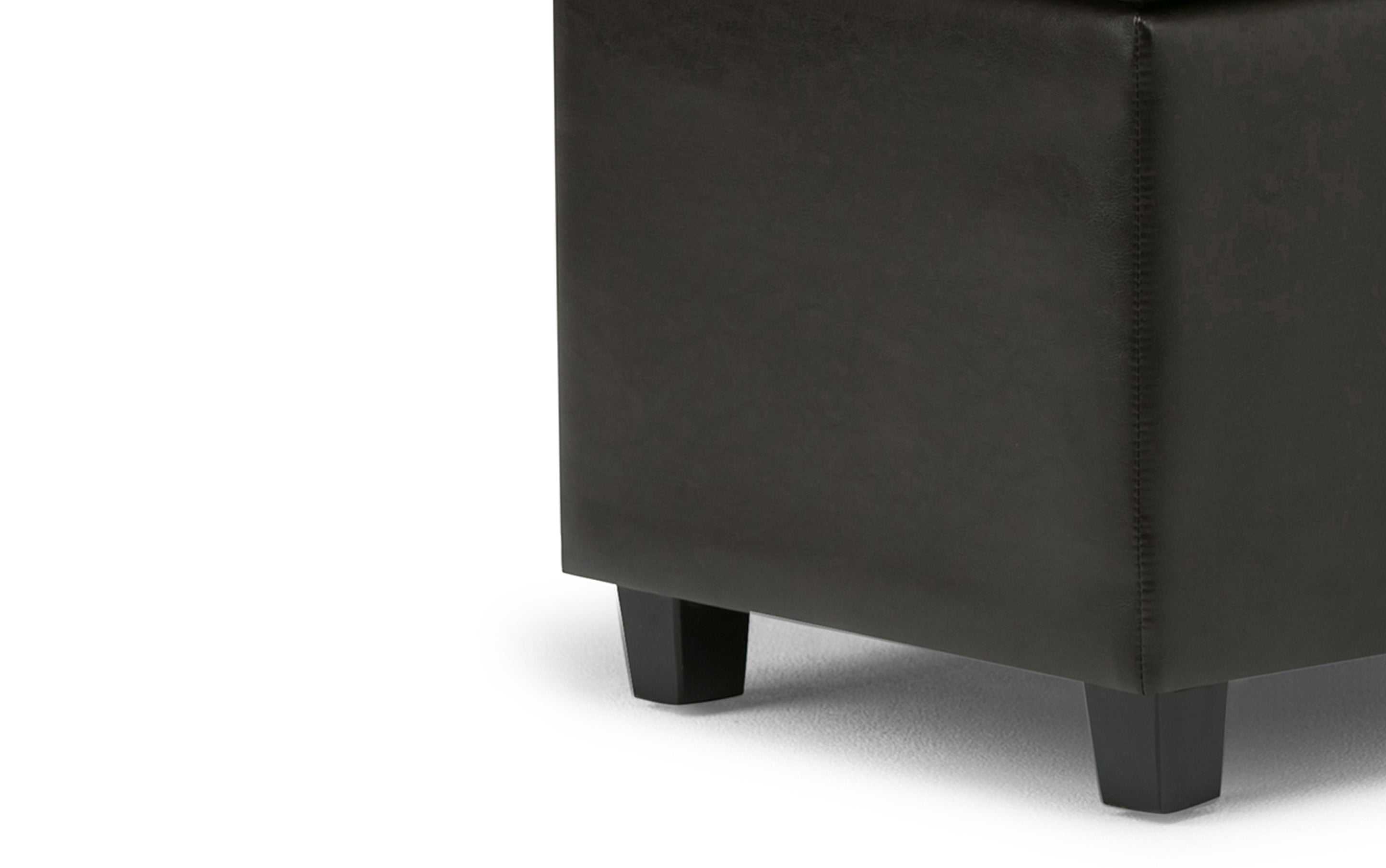 Cosmopolitan Storage Ottoman in Vegan Leather