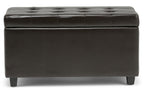 Cosmopolitan Storage Ottoman in Vegan Leather