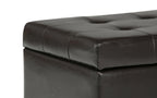 Cosmopolitan Storage Ottoman in Vegan Leather