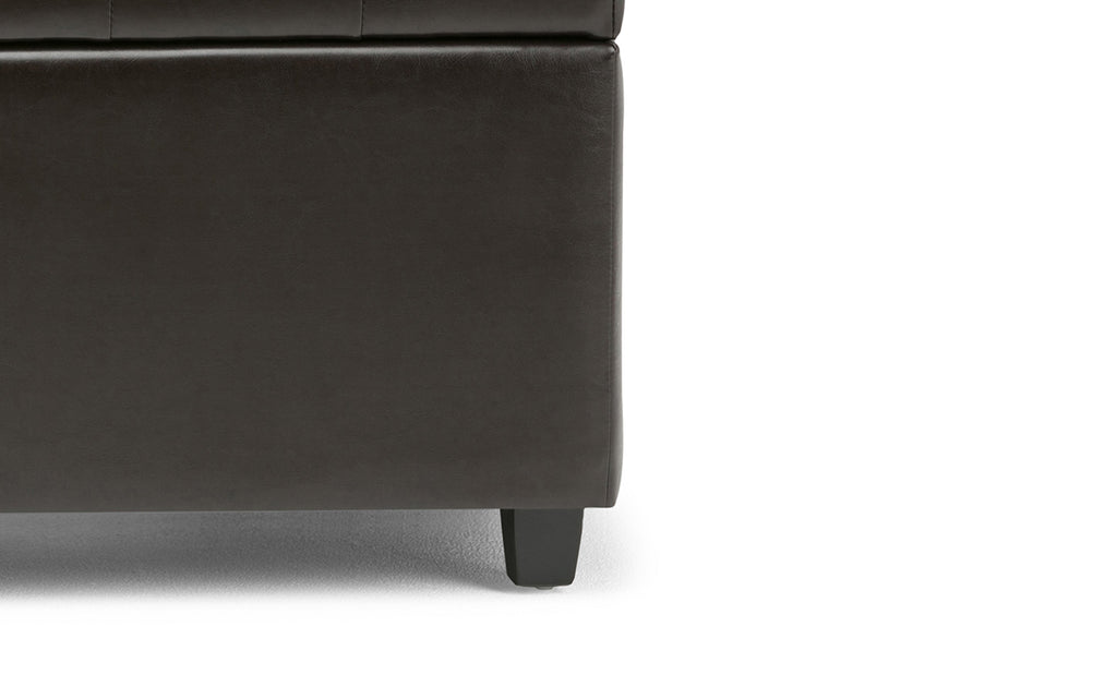 Cosmopolitan Storage Ottoman in Vegan Leather