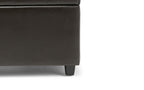 Cosmopolitan Storage Ottoman in Vegan Leather