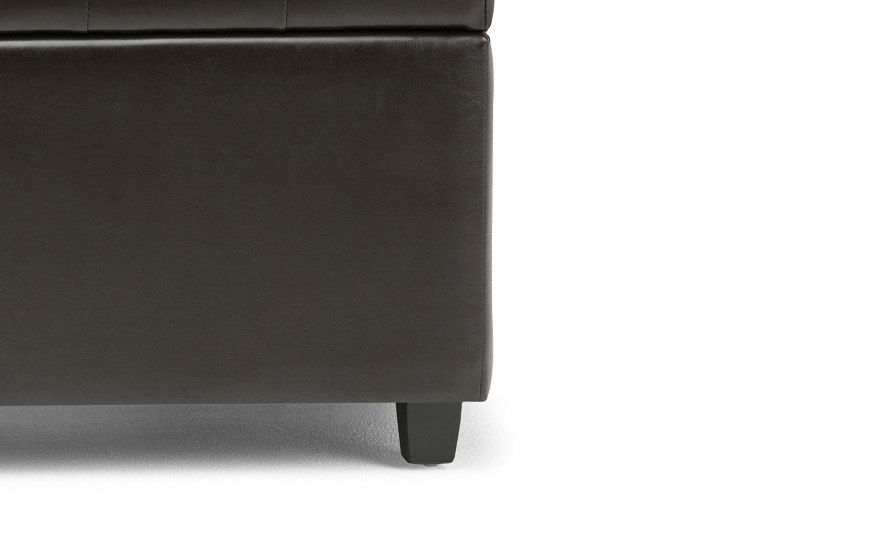 Cosmopolitan Storage Ottoman in Vegan Leather