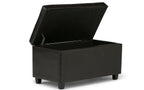 Cosmopolitan Storage Ottoman in Vegan Leather