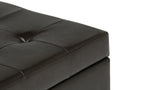 Cosmopolitan Storage Ottoman in Vegan Leather