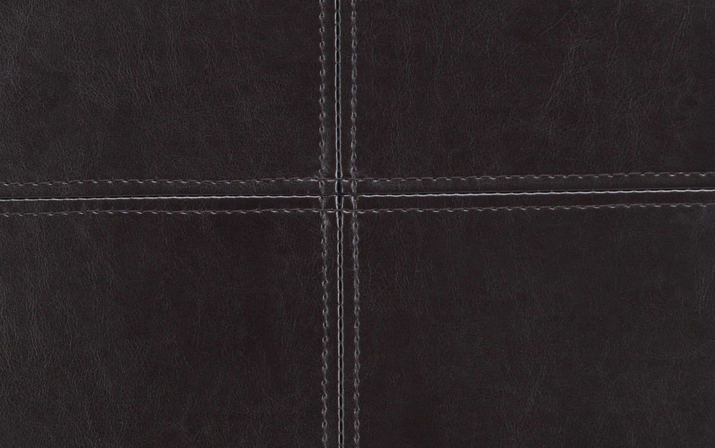 Amelia Storage Ottoman in Vegan Leather